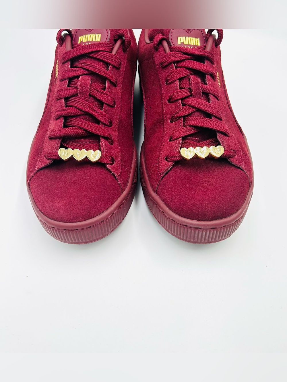 Puma Suede Classic NYC Flagship Sneakers Women 9 Zinfandel Gold Big Apple - Picture 7 of 11